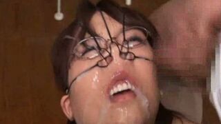 Ibuki Haruhi’s Nerdy Fantasies Fulfilled in Kinky Bukkake Scene
