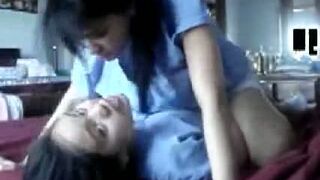 Naughty Asian Lesbians Get It On in Homemade Video