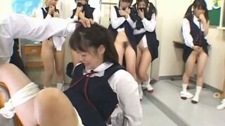 Asian Female Students Get naughty In The Classroom