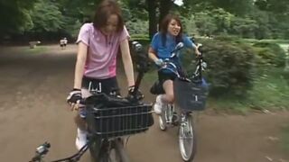Anri Hiramatsu and Rina Yuuki Fucked While Riding Bikes