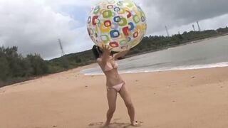 Yuri Hamada Shows Off Her Curves While Playing Beach Volleyball Seductively