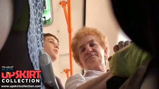 Crowded Bus Can't Stop Cameraman from Capturing Hot Action
