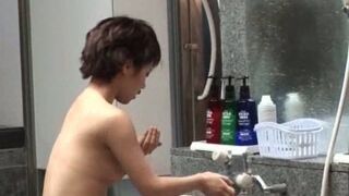 Petite Sexy Japanese Ladies Taking a Steamy Shower Together