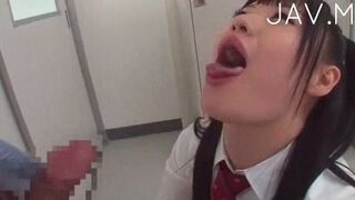 Cute Japanese Cutie Gives Perfect Blowjob Satisfaction