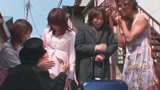 Japanese Angel Strolls Outdoors with Her Handsome Companion