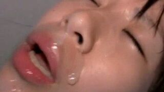 Shameless Bimbo Gets Her Cute Face Slathered in Thick Cum