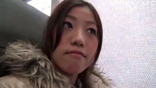 Sexy Japanese Cutie Enjoying Coffee in the Room