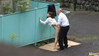 Bold Bastard Fucks Her Hard From Behind Outdoors