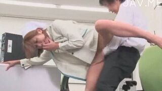 Sexy Babe Gets Ravished Hard by Huge Cock Near Photocopier