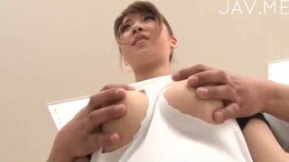Sexy Babe Inserts Massive White Dildo into Her Tight Ass