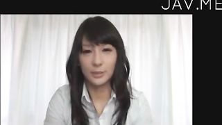 Brunette in Lingerie Sucks Friend’s Cock with Seductive Skill