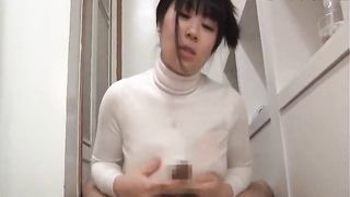 Babe Kneels to Suck Tasty Dong with Loving Devotion