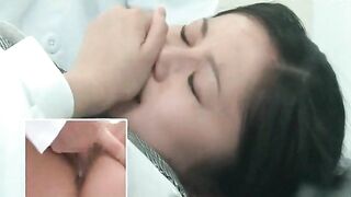 Japanese Beauty Doll Enjoys Deep Bang with Masseurs