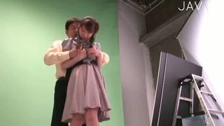 Stud Couldn't Resist FondlingJapanese Babe's Perky Hooters