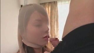 Masked Babe in Pantyhose Delivers Lusty Cock Sucking Pleasures
