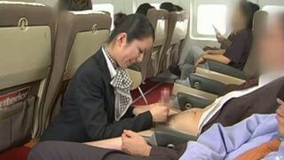 Airplane Sex Adventure – Hot Flight Attendant Rides Cock Wildly