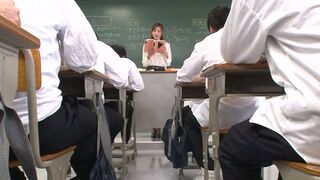 Passionate Female Teacher Engages in Wild Group Action