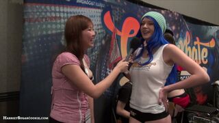 Blue-Haired Doll Seduces Interviewer in Steamy Toy Play Scene