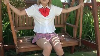 Blonde Pornstar Flaunts Her Stunning Legs Seductively