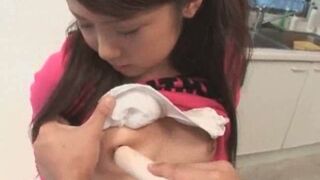 Kokoro Igarashi Enjoys Large Dildo in Her Hairy Pussy