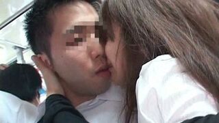 Asian Beauty Gets Wildly Gangbanged on Train Ride