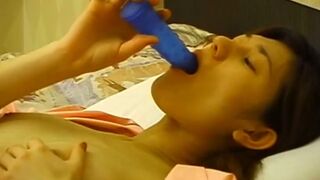 Japanese Teen 18+ Reona Fujisaki Drills Her Cunt with Toy