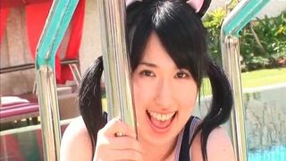 Adorable Honey Teases Outdoors with Seductive Charm