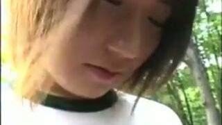 Japanese Beauty Gets Pleasured Outdoors