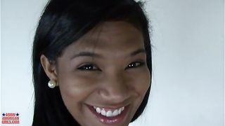 Emy Reyes Teases with Her Smooth Shaved Pussy