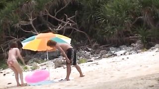 Kyoko Fukuzazi Enjoys Steamy Beach Encounter by the Sea Shore