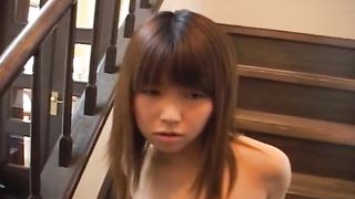 Oko Tabata Reveals Her Hairy Pussy on House Stairs in Explicit Video 2