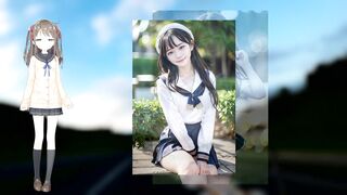 Beautiful Girl 18+ in Sailor Suit Craves Intense AI Porn Sex