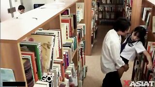 Oriental Teen 18+ Unleashes Secret Sexual Desires in Public Library