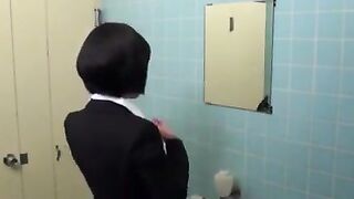 Boss' Secret Toilet Temptation with His AlluringSecretary