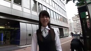 Japanese Girl 18+ Gives Sultry blowjob in Public Restroom Stall