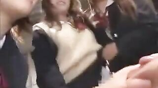 Young 18+ Asian Beauties Take On Multiple Cocks in Reverse Gangbang Action