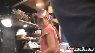 Sexy Japanese Waitress Craves Passionate Pleasure