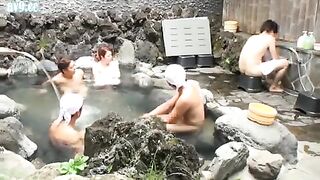 Asian Wife Joins Wild Group Sex at Spa While Husband Showers Nearby
