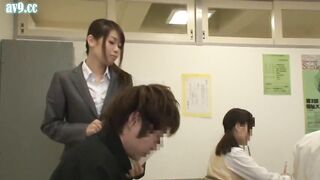 Shy Student Gets Seduced by Japanese MILF Teacher During Secret Classroom Session