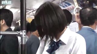 Heartless Maniac Gropes and fucks Cute Teen 18+ on Japanese Public Bus