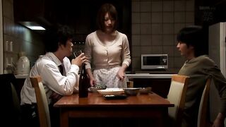 Surprised Busty Wife Seduces Husband's Best Friend During Sleepover with Honda Riko