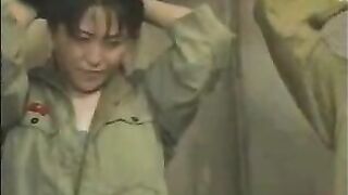 JAV War Prisoner Takes in Intense GangBang Session