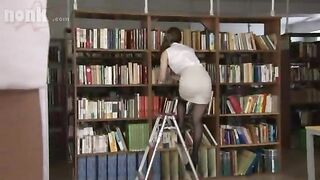 Naughty in Pantyhose Seduces Studious Librarian for Hot Sex