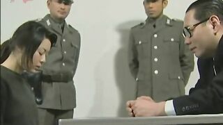 Military Prison Interrogation Turns Into Wild Hardcore Gangbang Action