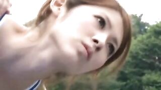 Time Stops for Sexy High-Jumping Japanese Babe