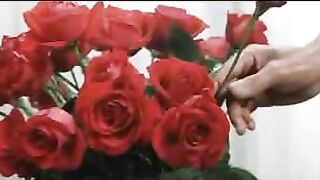Asian Beauty Enjoys Orgasmic Bliss with a Rose