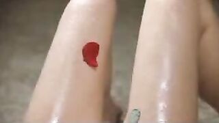 Asian Beauty Enjoys Orgasmic Bliss with a Rose