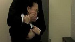 Secret Restroom Fantasy – Asian Woman Sucks Dick & Gets Fucked Hard