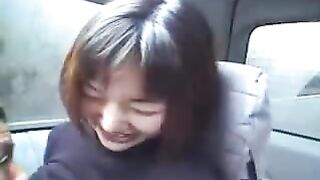 Oriental Beauty Gets Pounded in Car During City Drive Sexcapade
