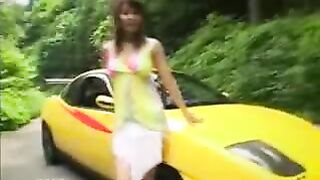 Sexy Japanese Babe Gets a Ride After Giving Head